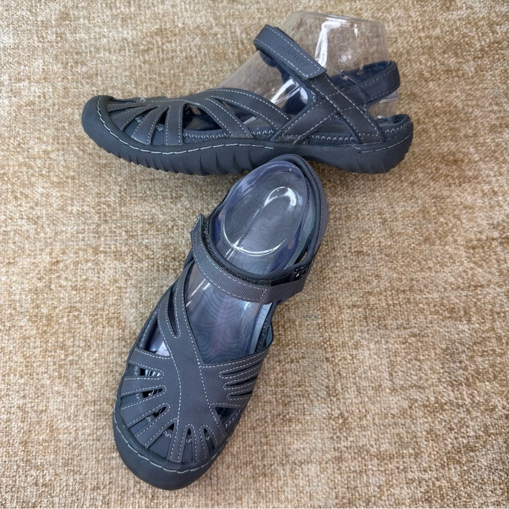 Jambu J-Sport Poppy Grey Slingback Sport Sandals Women’s Size 8